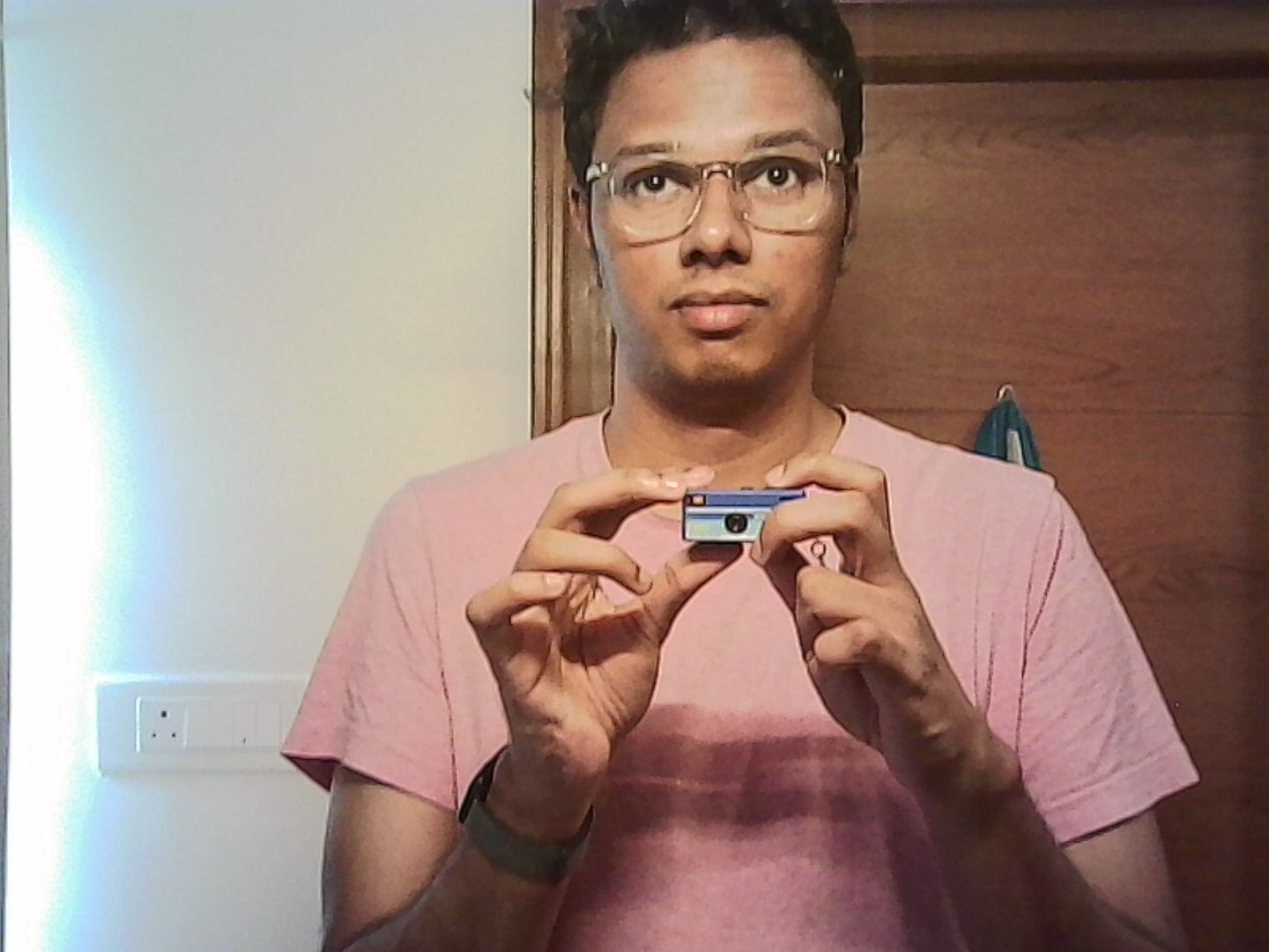 Photo showing a 'selfie', taken using the Kodak Charmera.