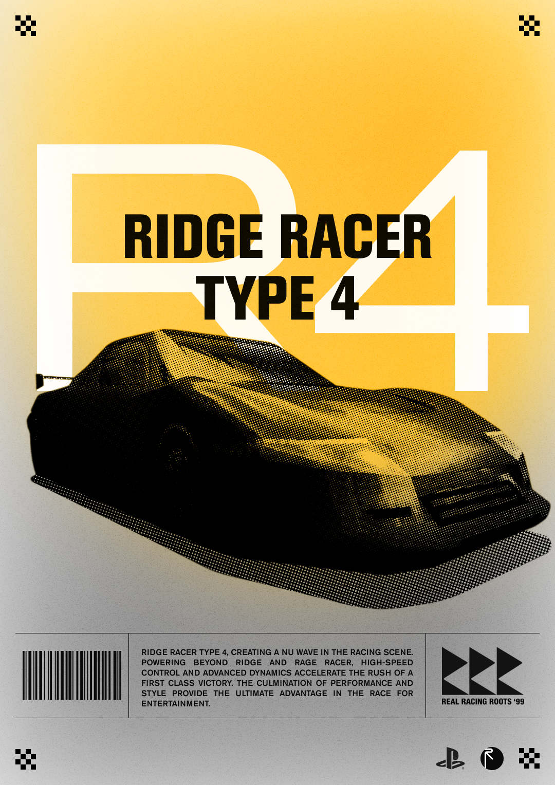 Image showing a work in progress poster for R4 Ridge Racer Type 4