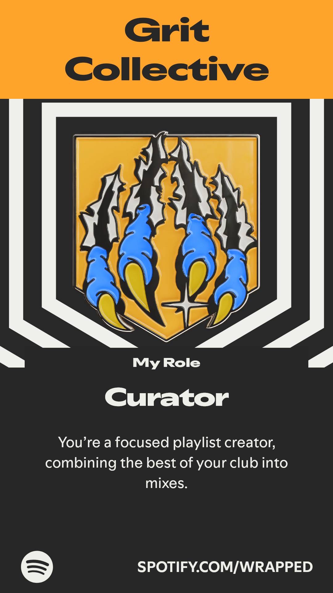 Spotify Wrapped showing my Role